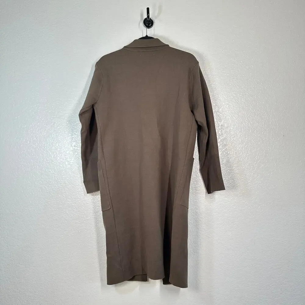 S Knit Cardigan Mid Length ANRABESS Open Front Cardigan Blazer chocolate brown